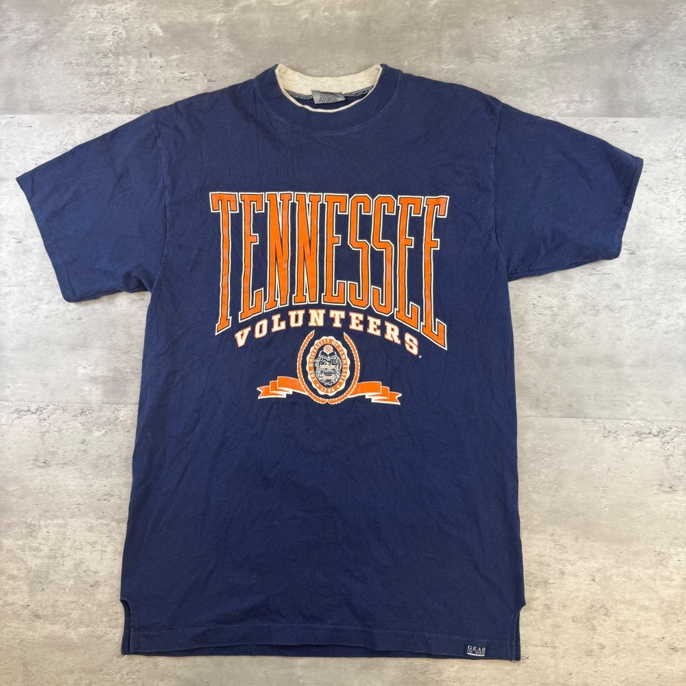 Vintage Gear For Sports Tennessee Volunteers Navy Blue T-Shirt Mens Medium